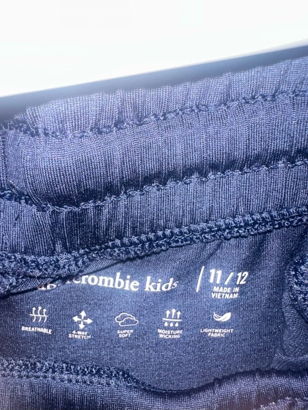 NWOT Boys Abercrombie Kids Navy Jogger Pants size 11/12